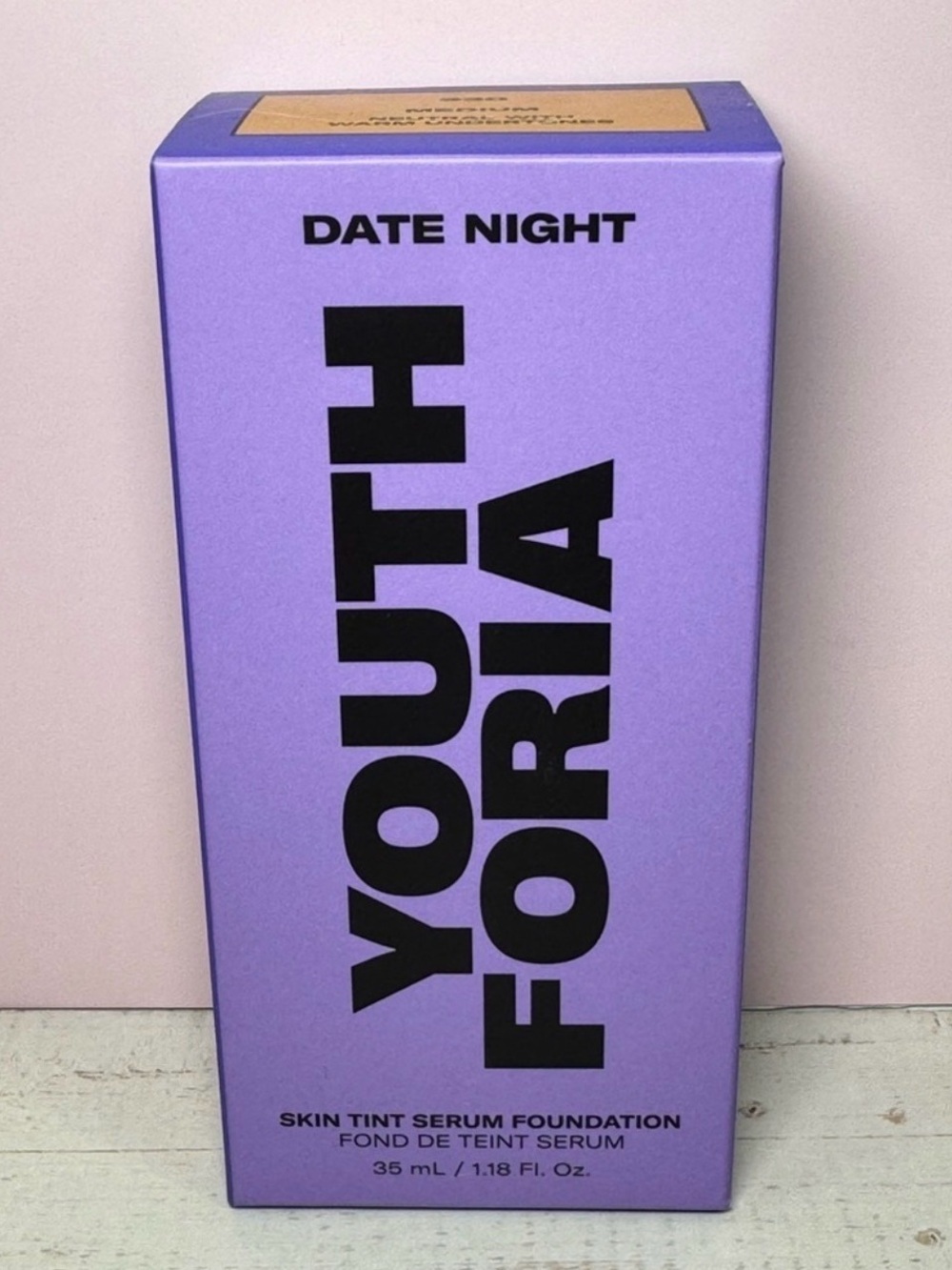 YOUTHFORIA DATE NIGHT FOUNDATION 68% SKINCARE (330 Medium) 35 ml / 1.18 fl oz